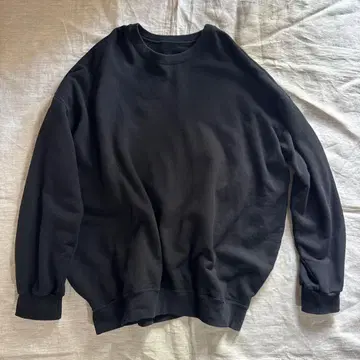 쿠메 섬유 제작 빅 시리즈 맨투맨 블랙