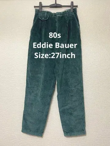 [레어] 80s Eddie Bauer 코듀로이 팬츠 굵은 폭 빈티지