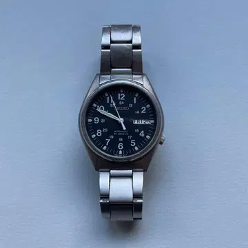 세이코 자동 와인딩 시계 블랙 다이얼