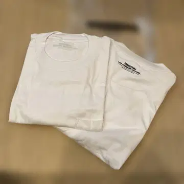 미사용 새상품 MINEDENIM T셔츠 화이트 포켓 2장 세트