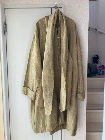 스톨 포함 코트 빈티지 유로