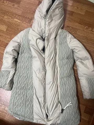 sfide 후드 다운 코트 더블 지퍼 2way 니트