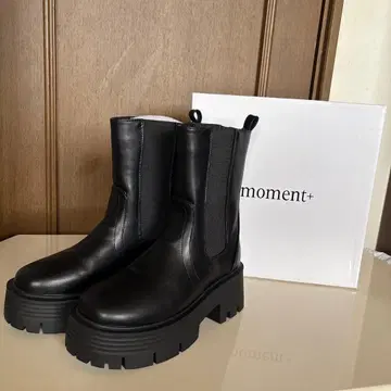 moment 블랙 사이드 고어 부츠