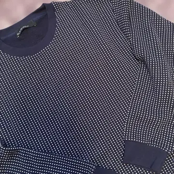유나이티드 애로우즈 네이비 도트 무늬 니트 스웨터