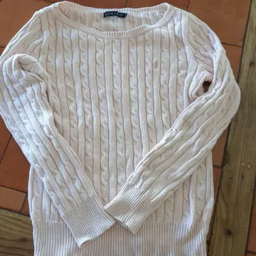 ALPH LAUREN 케이블 니트 스웨터 L 핑크