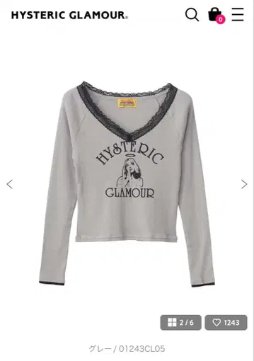 HYSTERIC ANGEL 숏 기장 T셔츠