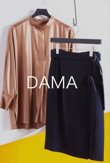 택 포함 새상품 DAMAcollection  가공 밴드 카라 셔츠