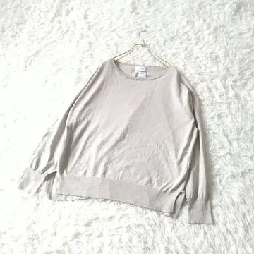 OPAQUE.CLIP 오가닉 코튼 긴팔 니트 40/L 아이스 그레이