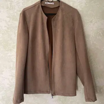 ZARA 베이지 노카라 자켓 S