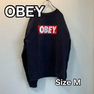 OBEY 오베이 맨투맨 트레이닝복 M 블랙 박스로고