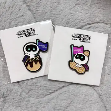 RUNSEOKJIN 치바 오사카 한정판 우드 피넛 타코야키 핀 배지