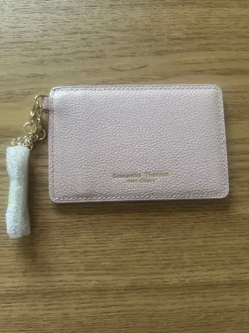 사만사 타바사 핑크 베이지 패스 케이스