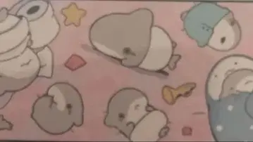 외출 아기상어 페이스 타월 34 x 80cm 핑크