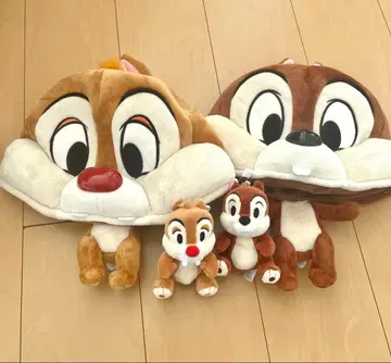 칩과 데일 팬캡 58cm와 인형 배지 세트