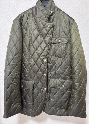 택 포함 미사용 새상품 Ashworth 퀼팅 자켓 올리브 그린