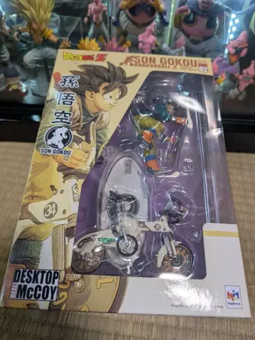 [ 개봉품 ] 드래곤볼Z 데스크탑 리얼 맥코이 02 손오공 자전거