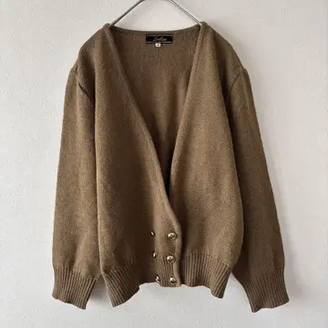 레리안 울 가디건 골드 버튼 브라운 13호