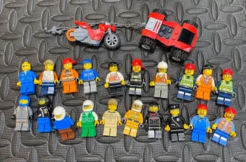LEGO 미니 피규어 20개 바이크 트럭 세트 정품