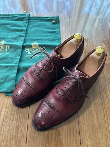 [새상품급] CROCKETT & JONES 버건디 드레스 신발 5.5