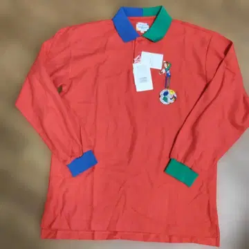 Castelbajac. 빨간색 긴팔 피케 셔츠, 새상품