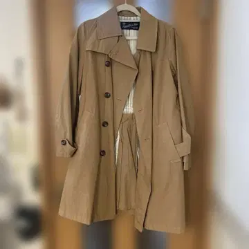 소니 레이블 베이지 코튼 트렌치코트