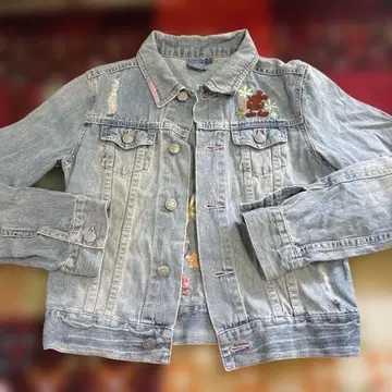 미키마우스 자수 데님 자켓