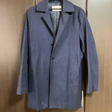 에디피스 네이비 블루 스텐카라 코트