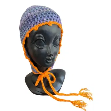 핸드메이드 귀 달린 니트 모자 발라클라바 itimi y2k