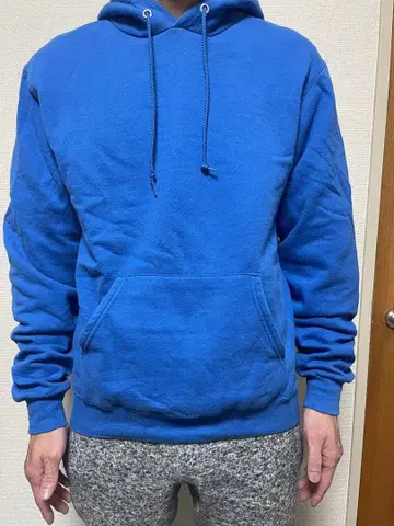 챔피온 파란색 풀오버 후드티