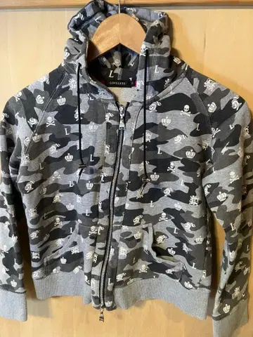 LOVELESS 카모 패턴 후드티 사이즈 34