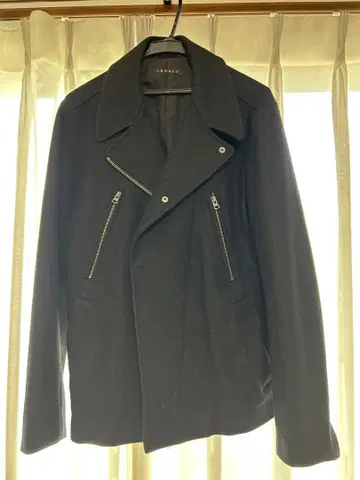 theory 더블 브레스트 피 코트