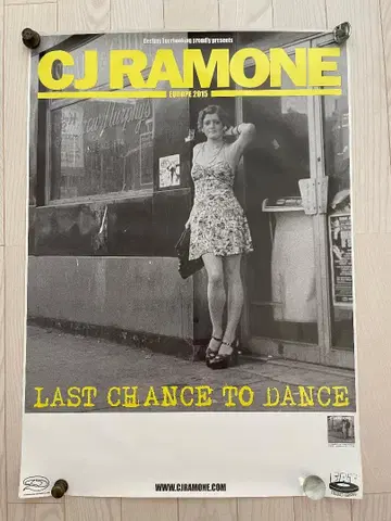 CJ 라몬 오리지널 유럽 투어 포스터 2015 CJ Ramone