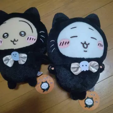 치이카와 검은 고양이 봉제 인형 토끼 세트