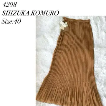 4298 SHIZUKA KOMURO 플리츠 스커트 M 브라운 롱 스커트