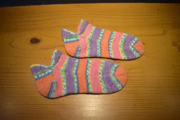 손뜨개질 삭스 컬러풀한 핸드메이드 양말 kfs 털실