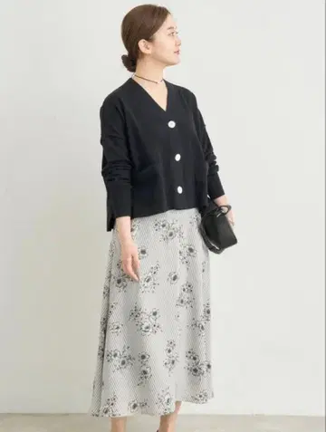 미사용 새상품 IENA 스트라이프 플라워 스커트