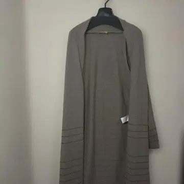 Fogal 그레이 스트라이프 오픈 프론트 가디건