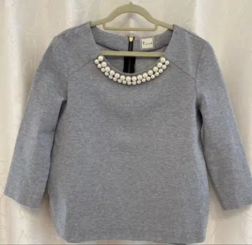 Tiara 티셔츠 7부 소매 펄