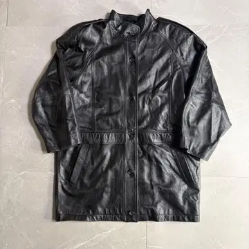 카 코트 램 가죽 M 사이즈 블랙 가죽 코트