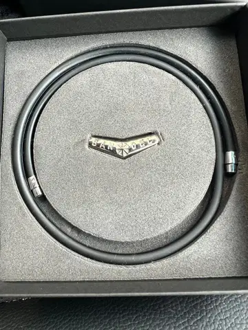 BANDEL 반델 러버 목걸이 45cm 블랙 x 실버