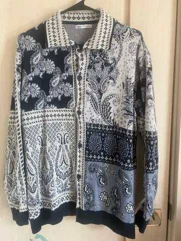 레어 ZARA 페이즐리 무늬 니트 숏팬츠 셋업