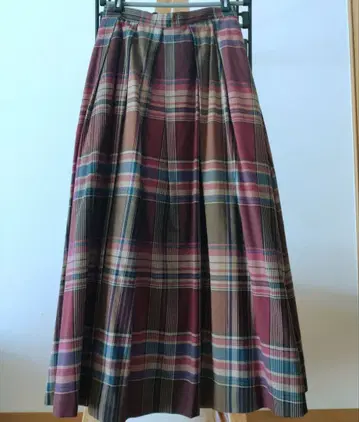 카구레 빅 체크 턱 스커트