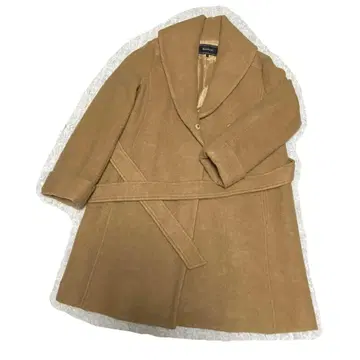 베이지 체스터 코트 허리 벨트 포함