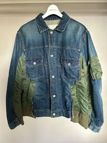 sacai SWITCHED DENIM JACKET 사카이 도킹 데님