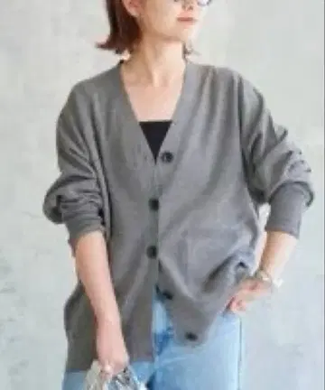 Spick & Span 더블 자카드 빅 가디건