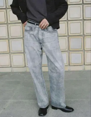 새상품급 LIDNM FADED HERITAGE DENIM PANTS