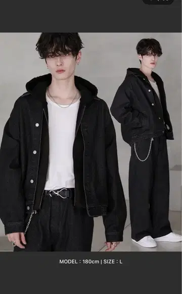 [ 셋업 2세트 ] 숏 데님 블루종 + 와이드 배기 팬츠