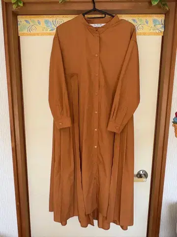 Ray BEAMS 브라운 셔츠 원피스