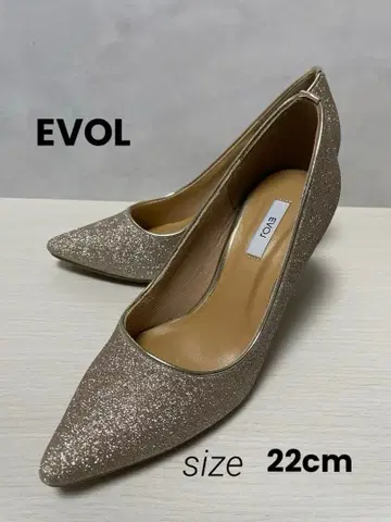 새상품급! [EVOL 이볼] 포인트 글리터 펌프스 골드