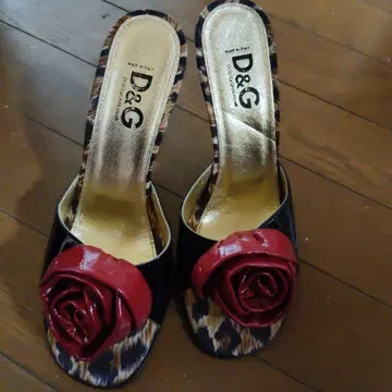 D&G 레오파드 무늬 샌들 37